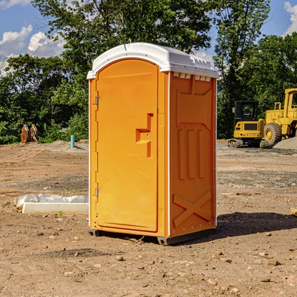 how often are the porta potties cleaned and serviced during a rental period in Chambers NE